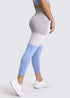 the keeper SET full length legging & crop colour block Blue